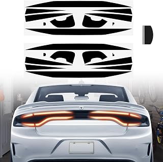Tail Light Race Track Bat Vinyl Overlay Decal Cover Exterior Accessories for Dodge Charger 2015 2016 2017 2018 2019 2020 2021 2022 2023 2024