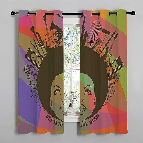 Cortinas para Habitacion - Cortina separadora de habitación corta con ojales, tela acústica de 55 pulgadas de ancho por 55 pulgadas de largo, 2