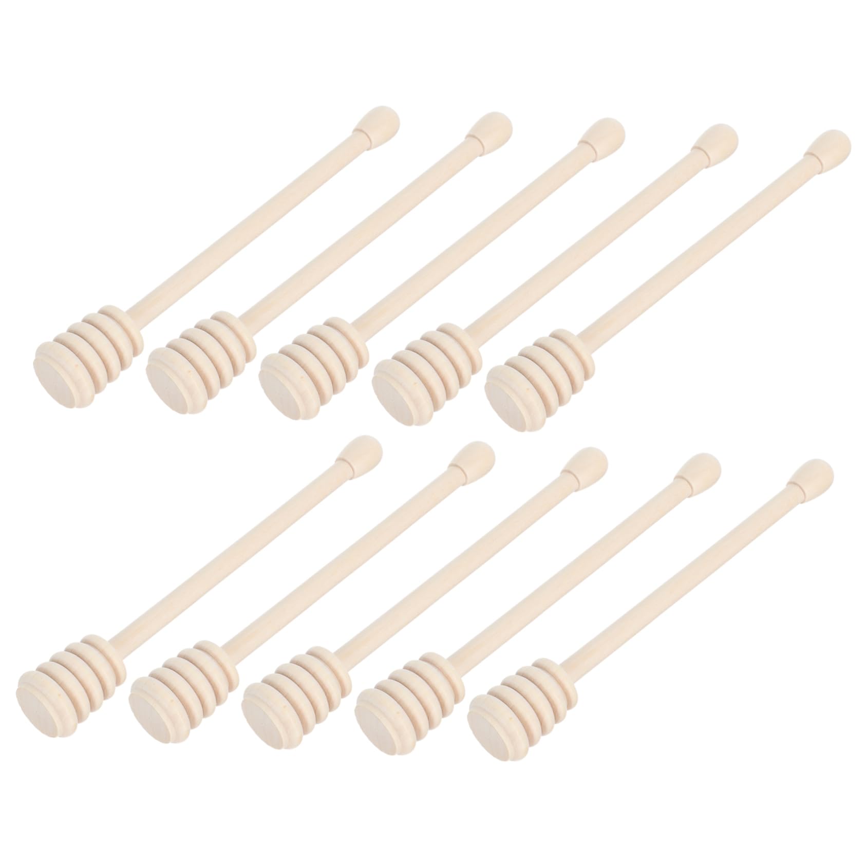 FONDOTIN 10pcs Honey Dippers Food-grade Honey Mixing Sticks for Tea Jam More Reusable Wands for Home Restaurant Beekeeping Supplies