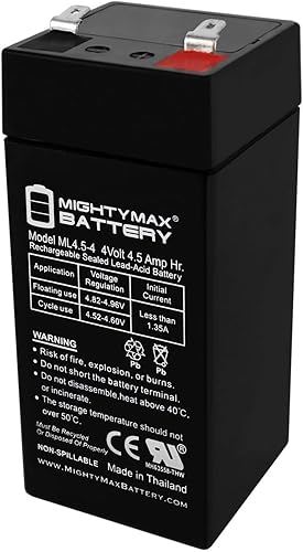 Mighty Max Battery Batería SLA de 4 voltios y 4,5 Ah para Zareba Cargador solar de cerca de 2 millas