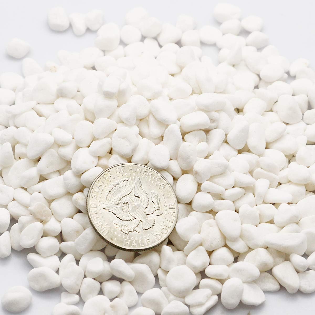 Mini White Rocks Stone Decorative Pebbles Vase Fillers Succulents Cactus Bonsai DIY Plant Rock Garden Outdoor Indoor Gravel for Aquarium, Fish Tank, Terrarium, Fairy Gardening, Top Dressing 2.2-lbs : Patio, Lawn & Garden
