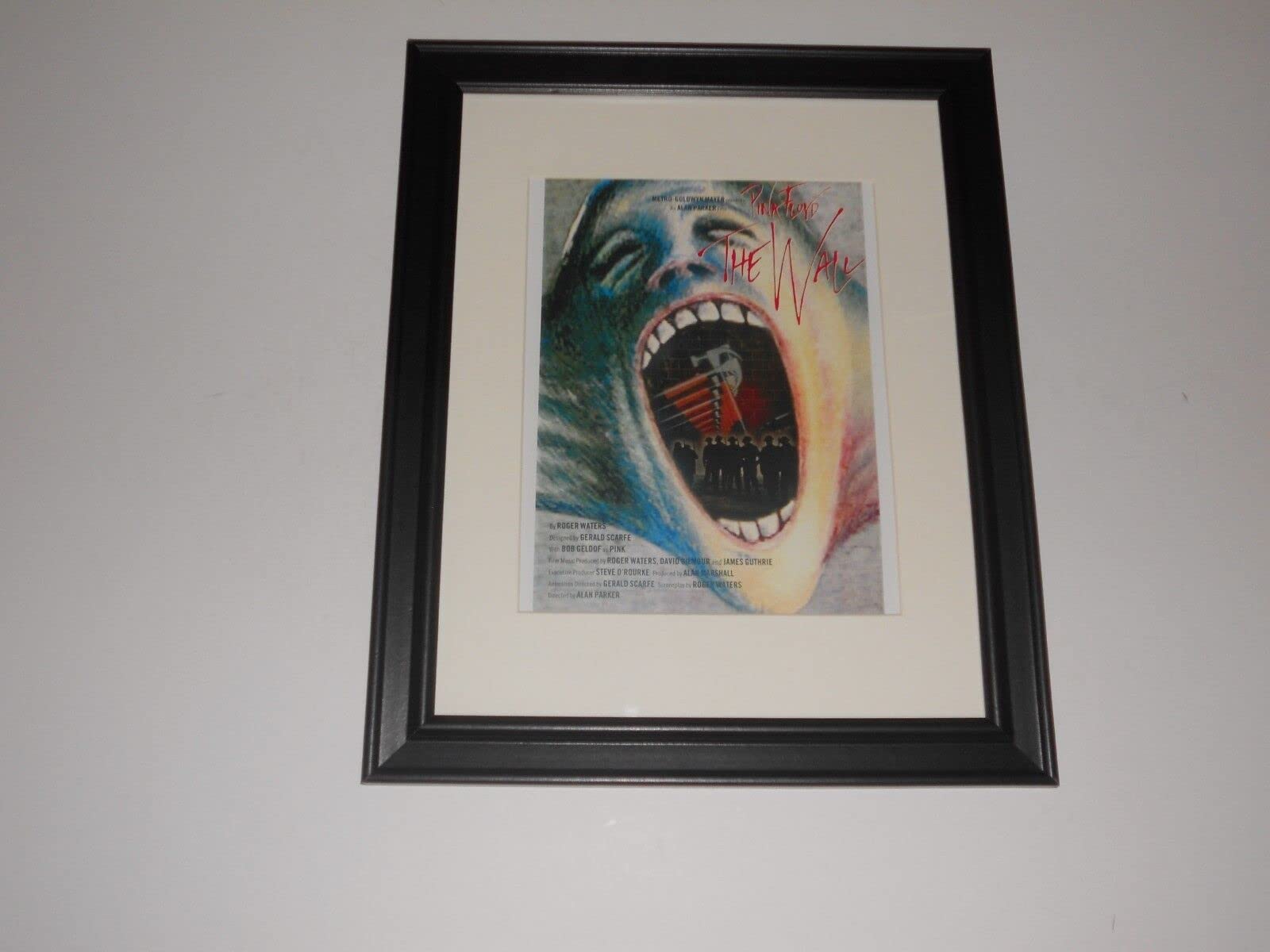 Framed P Floyd The Wall 1982 Alan Parker Film Poster 14"x17" Gerald Scarfe Art Roger Waters/David Gilmour Movie