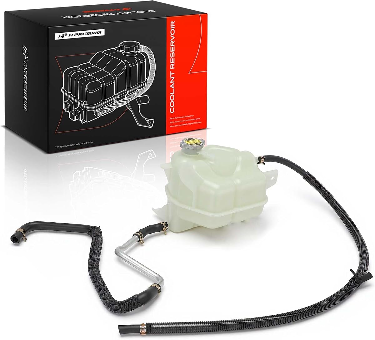 A-Premium Engine Radiator Coolant Expansion Reservoir Overflow Tank [W/Cap] | Compatible with Nissan Frontier 2008-2019 2.5L 4.0L, Xterra 2008-2015 4.0L