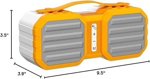 Miniatura 7 de Coby Ranger - Altavoz portátil inalámbrico con Bluetooth 5.3 y radio FM, IPX5 resistente al agua, entrada de tarjeta Micro-USB, AUX y TF, batería