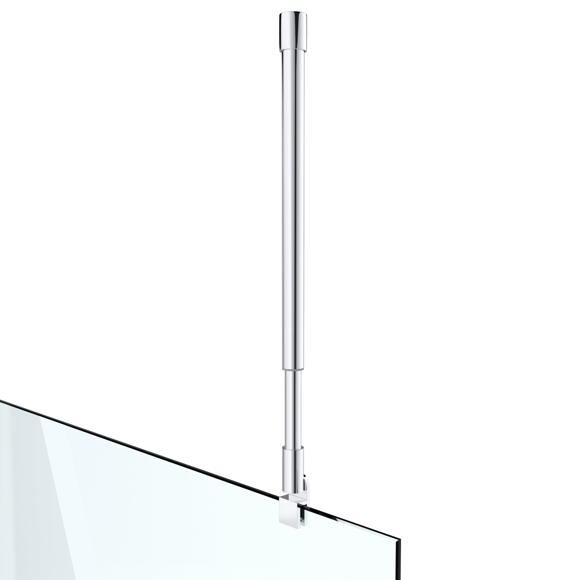 Stabilizzatore per pannelli doccia in acciaio INOX, spessore vetro 6-10 mm, Argento