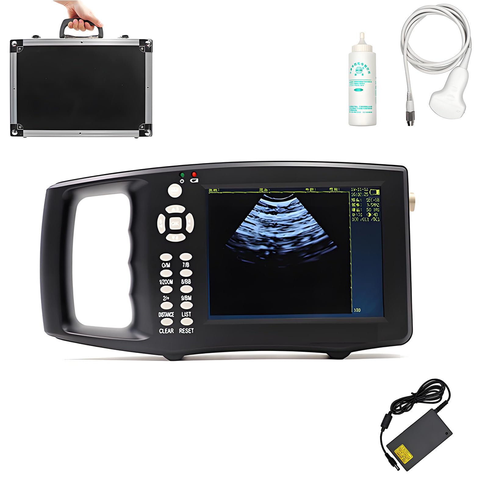 Scanner per Gravidanza Pecora,Dispositivo Diagnostica Veterinaria,Sonda Impermeabile 3,5 MHz,Display HD,Adatto a Pecore,Ovini E Small Bestiame B