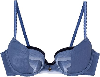 Amazon 3 4カップブラ Bli387 ブルー ブラジャー 通販