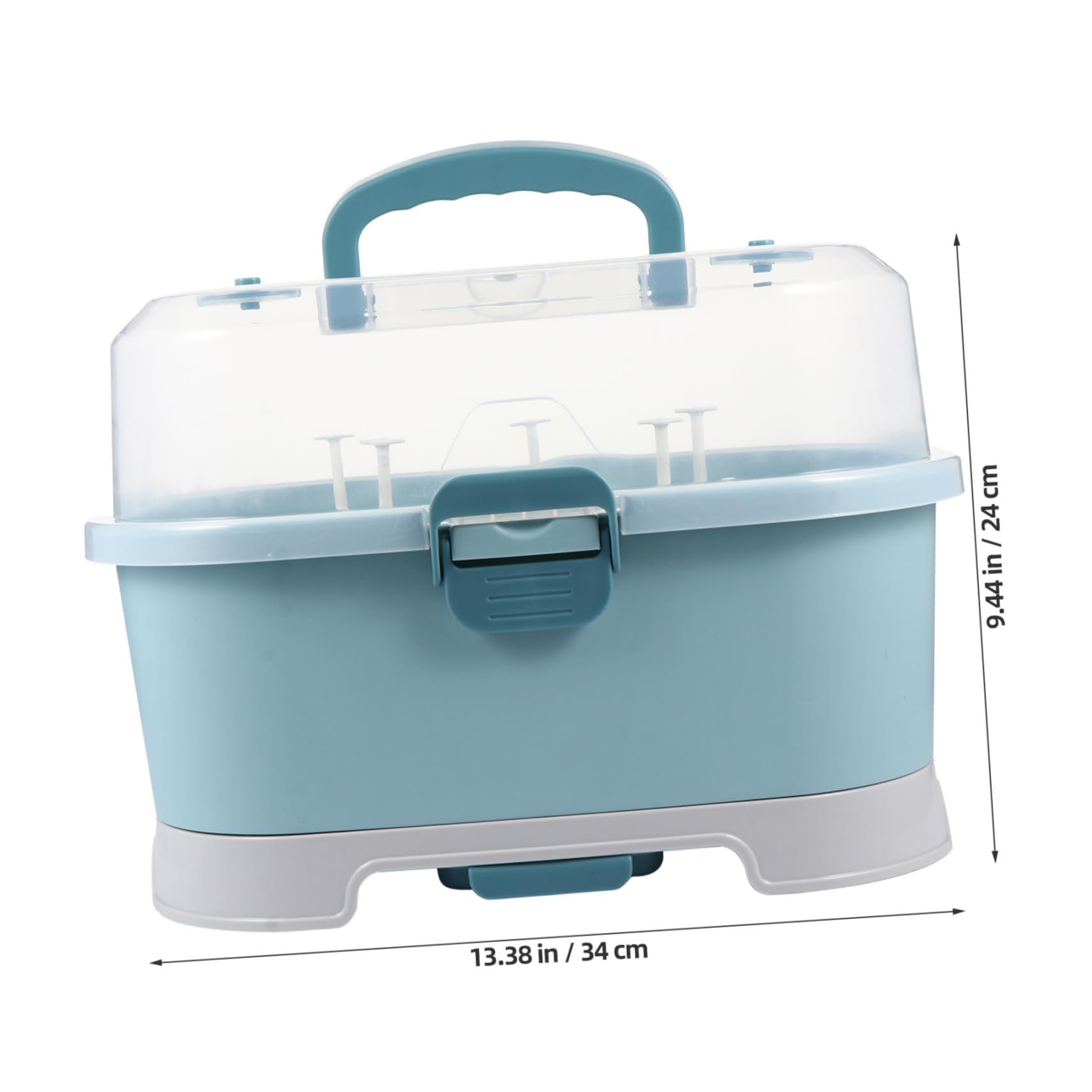 Boîte de Rangement pour Biberons Bébé, Grosse, Pp Bleu | Fermeture Bien Étanche, Espace de Stockage Suffisant, Usage Maison et Voyage, pour Accessoires Bébé