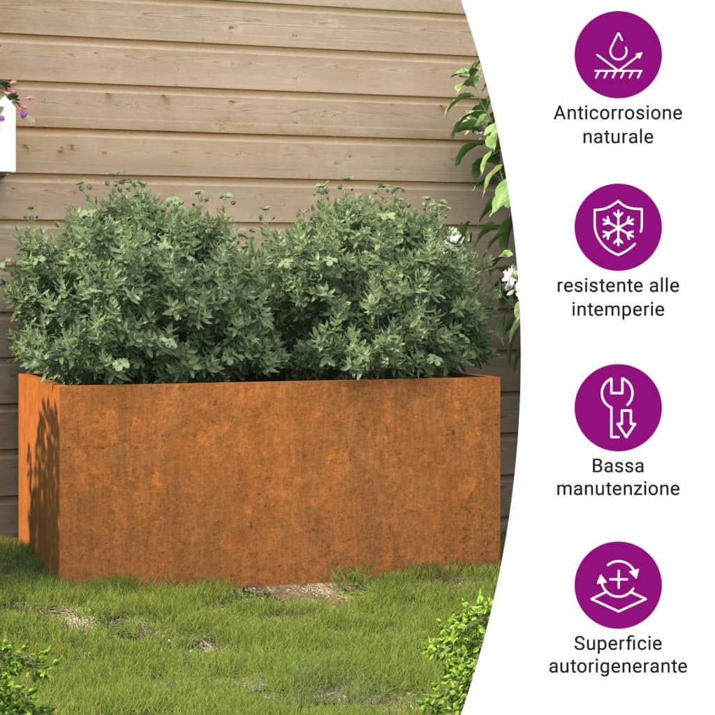 vidaXL Plantenbak 62x30x29 cm cortenstaal