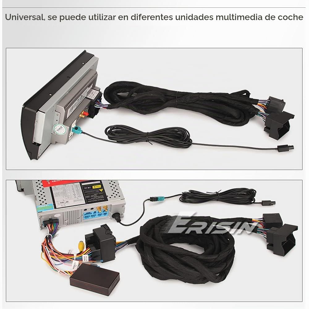 Erisin BM6M Cable de Extensión de Alimentación 6M Arnés de Cables 12 pines Macho Radio para el Mercado de Accesorios BMW 3/5 Series X5 M3 M5 E46 E53 E39 E38 GPS Radio de Coche