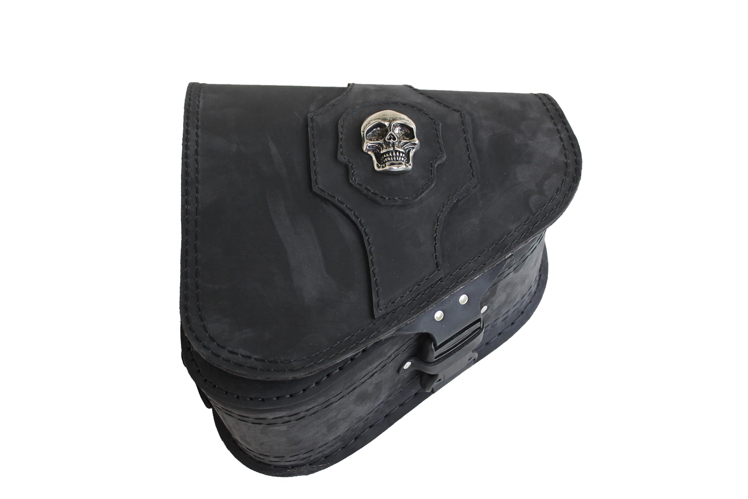 Sako - S637 Mit Dekorativem Totenkopf - Motorrad Satteltasche Für Die Linke Seite - 27 x 10 x 35 cm, 5 Liter