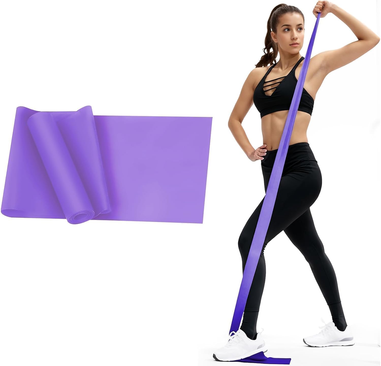 1 Psc Resistance Bands for Women & Men, Strength Training, Yoga & Home Workouts, Latex-Free Elastic Exercise Bands