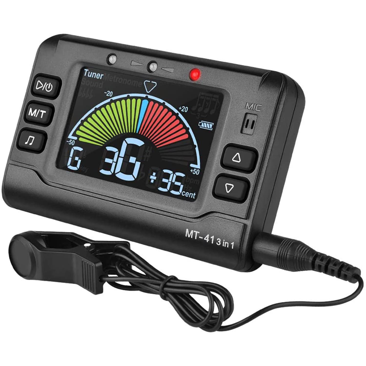 Hyqng Rechargeable Guitar Tuner, Digital Metronome, Tuner With Large Screen Display Chromatic Tuner For Guitars, Bass, Violin, Ukulele, Piano, Drums