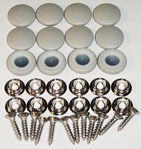 Set Of 12 Dura Snap Upholstery Buttons #30 Light Ash Gray Vinyl