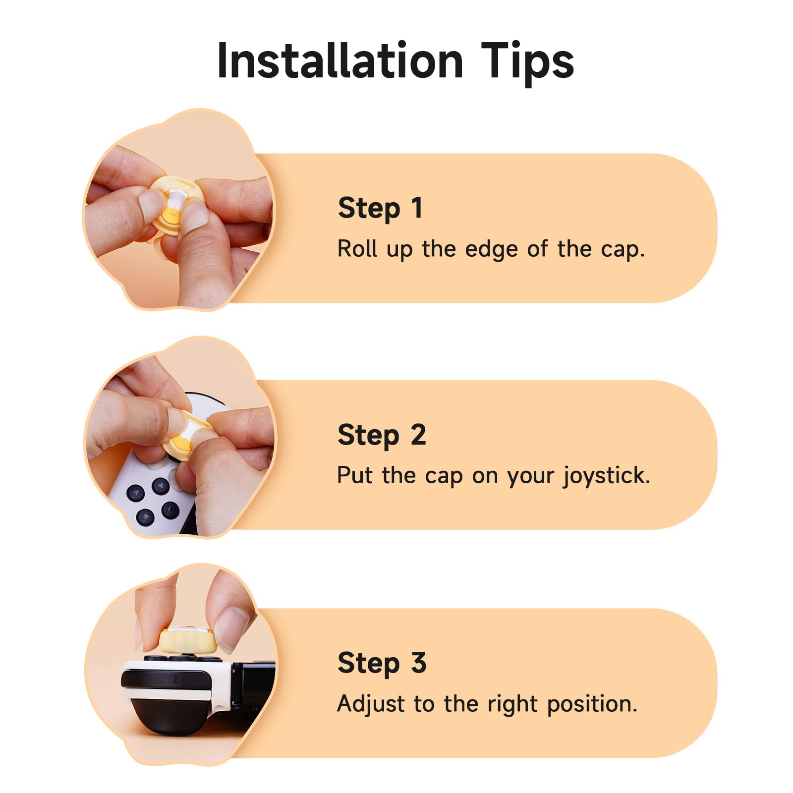 JINGDU Tapa de Botones de Pulgar para Switch Joy-con Agarres para el Pulgar de Silicona Cubierta Protectora de Botones Compatible con Nintendo Switch Lite/OLED 4 Piezas - Soccer — view 7