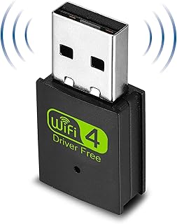 Yizhet Wifi Dongle, 300Mbps Mini Wireless Adapter Driver Free USB Wifi Adapter for PC Desktop Laptop Support Windows XP/Vista/Win7/Win8/Win8.1/Win10(Windows System Only)