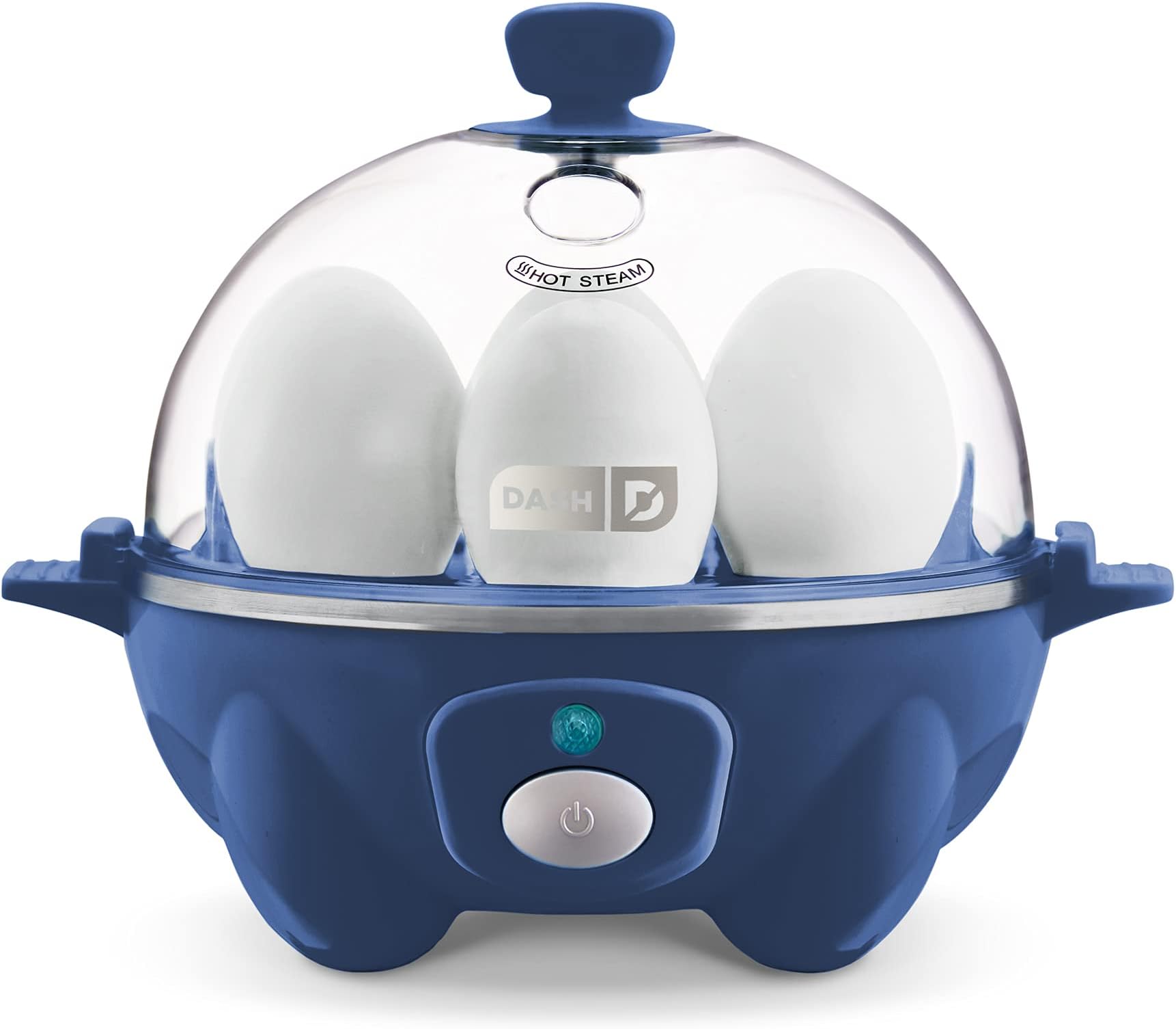Dash Rapid Egg Cooker: 6 Egg Capacity Electric Egg Cooker for Hard Boiled Eggs, Poached Eggs, Scrambled Eggs, or Omelets with Auto Shut Off Feature, Cobalt Blue