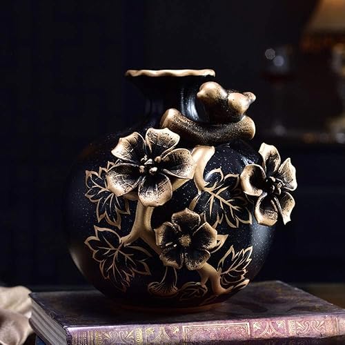 Miniatura 4 de Exquisite 3D Flower Decoration Classical Decorative Ceramic Vase Set of 3 - Chinese Vases for Home Decor - Elegant Addition to Your Living Space