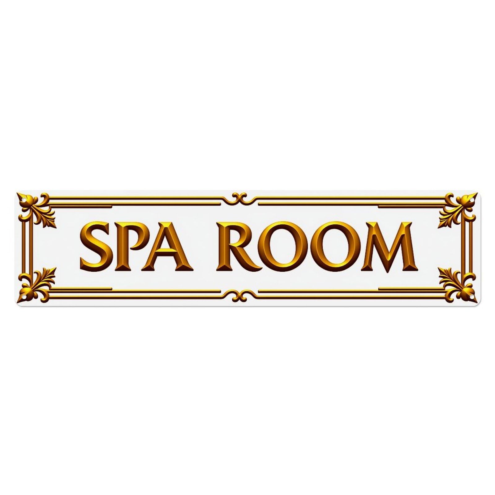 Golden Ornate Frame Design_3 Tin Sign Vintage Metal Poster Retro Bar, Home, Man Cave, Kitchen, Laundry Room Wall Art Decor Gift 4x16 Inch