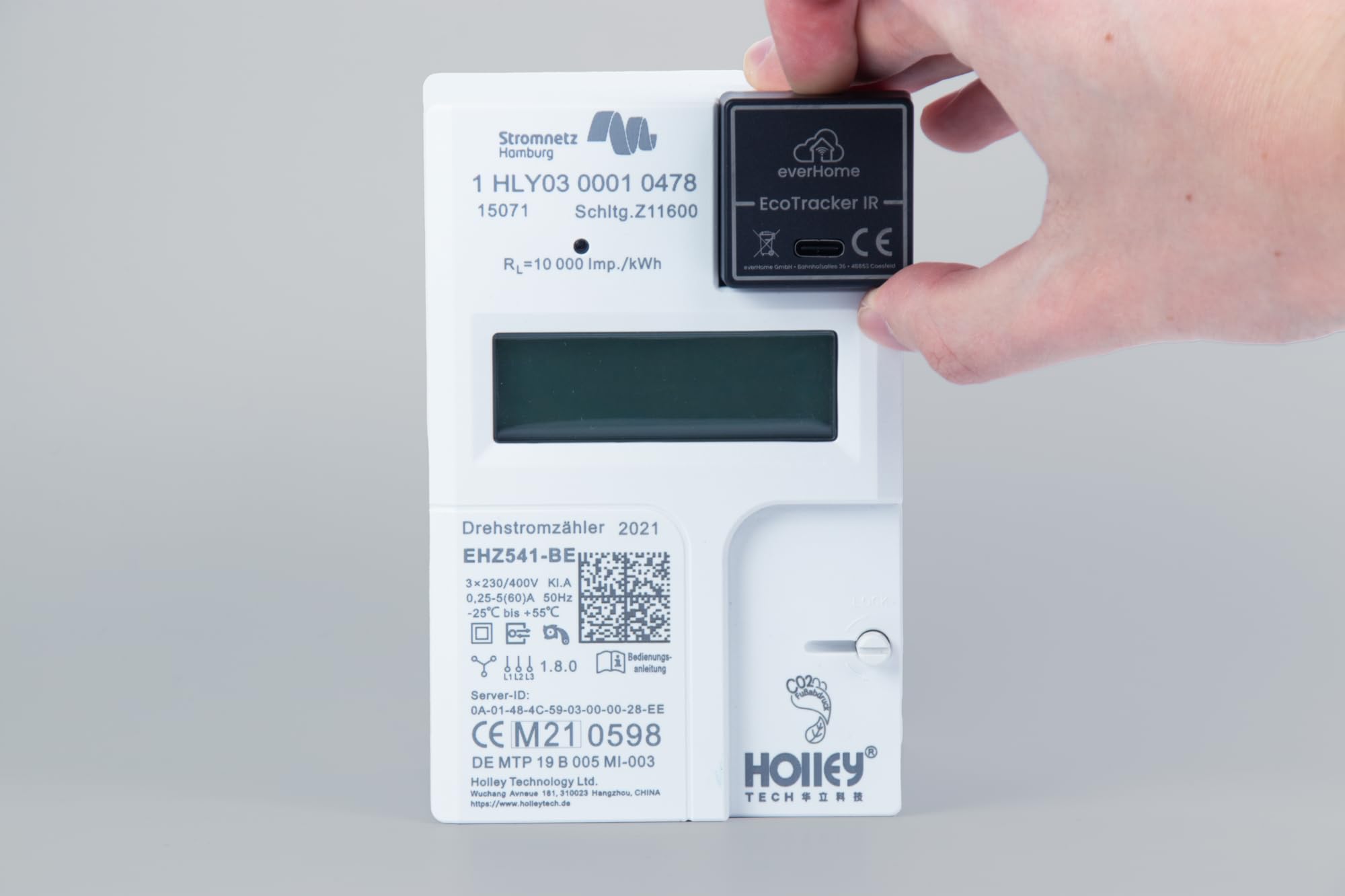 everHome EcoTracker IR licznik energii elektrycznej EHZ – głowica do czytania Smartmetr – w zestawie aplikacja