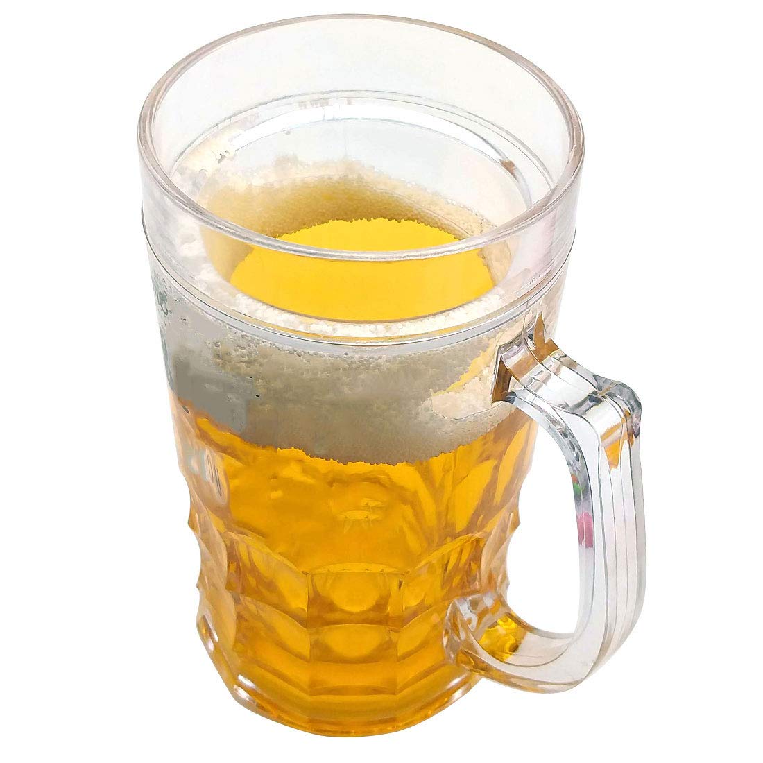 Fake Beer Mug 450ml Creative Double Mezzanine Double-layer Frozen Beer Mug Extra Large Capacity Durable Home Decoration Accessories Wine Tumblers