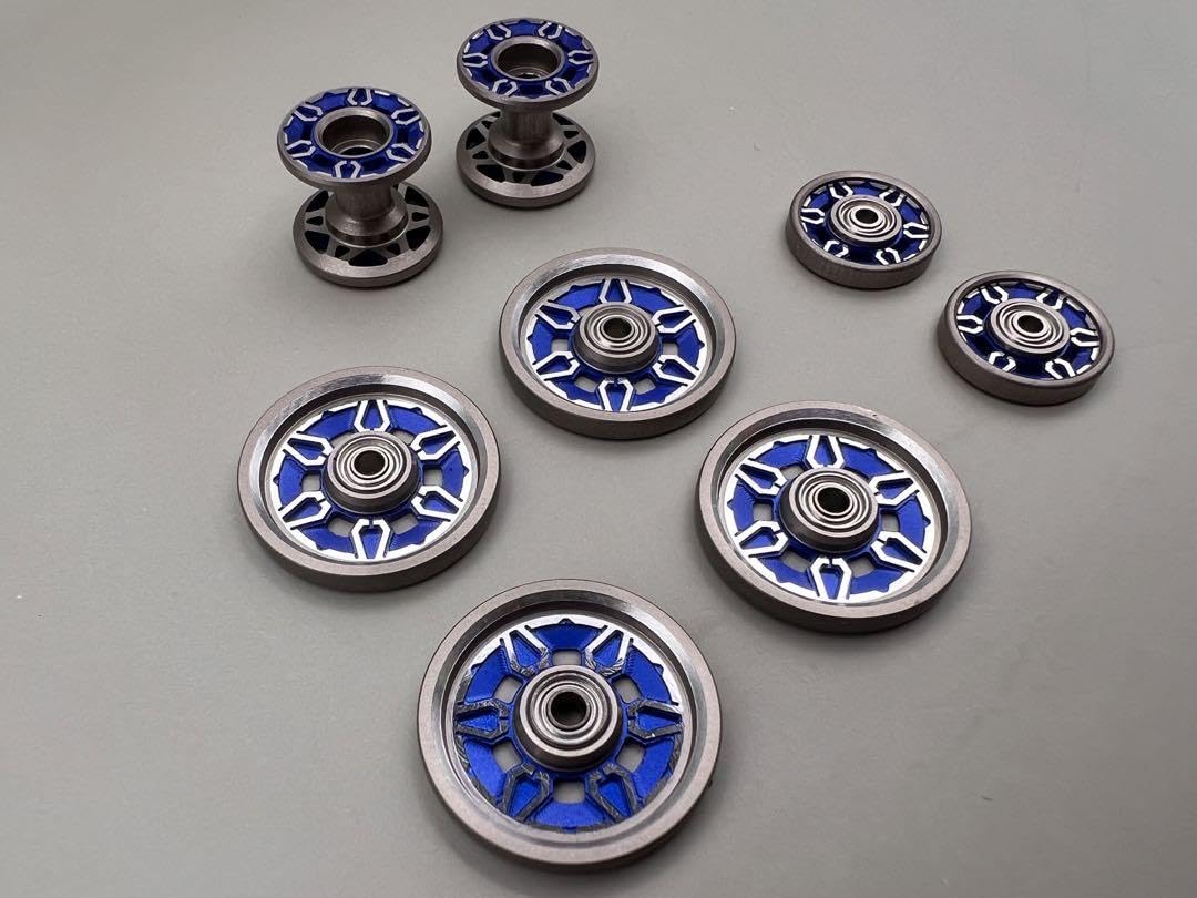 ミニ四駆アルミペアリングローラータミヤ 正規品八芒星蛍光緑セット