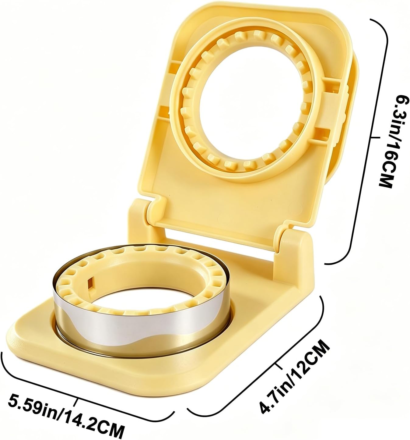 Sandwich Cutter and Sealer for Kids Lunch, Uncrustable Sandwich Cutter with Spring-Loaded Design, Stainless Steel Bread Pocket Press Mould for Toddler Breakfast, School Lunchbox