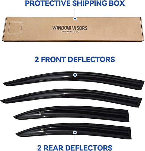 Miniatura 189 de Visores protectores de lluvia para ventana, deflectores de viento de canal exterior