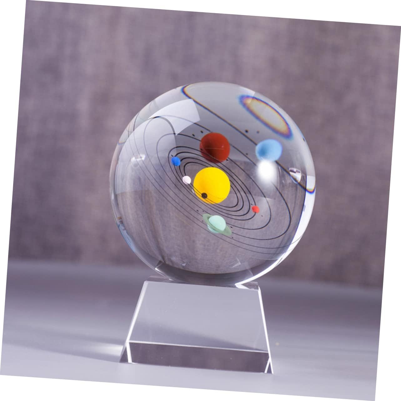 Alipis 1set Decorative Solar System Crystal Model Planetarium Display Ornament for Living Room Office Desk for