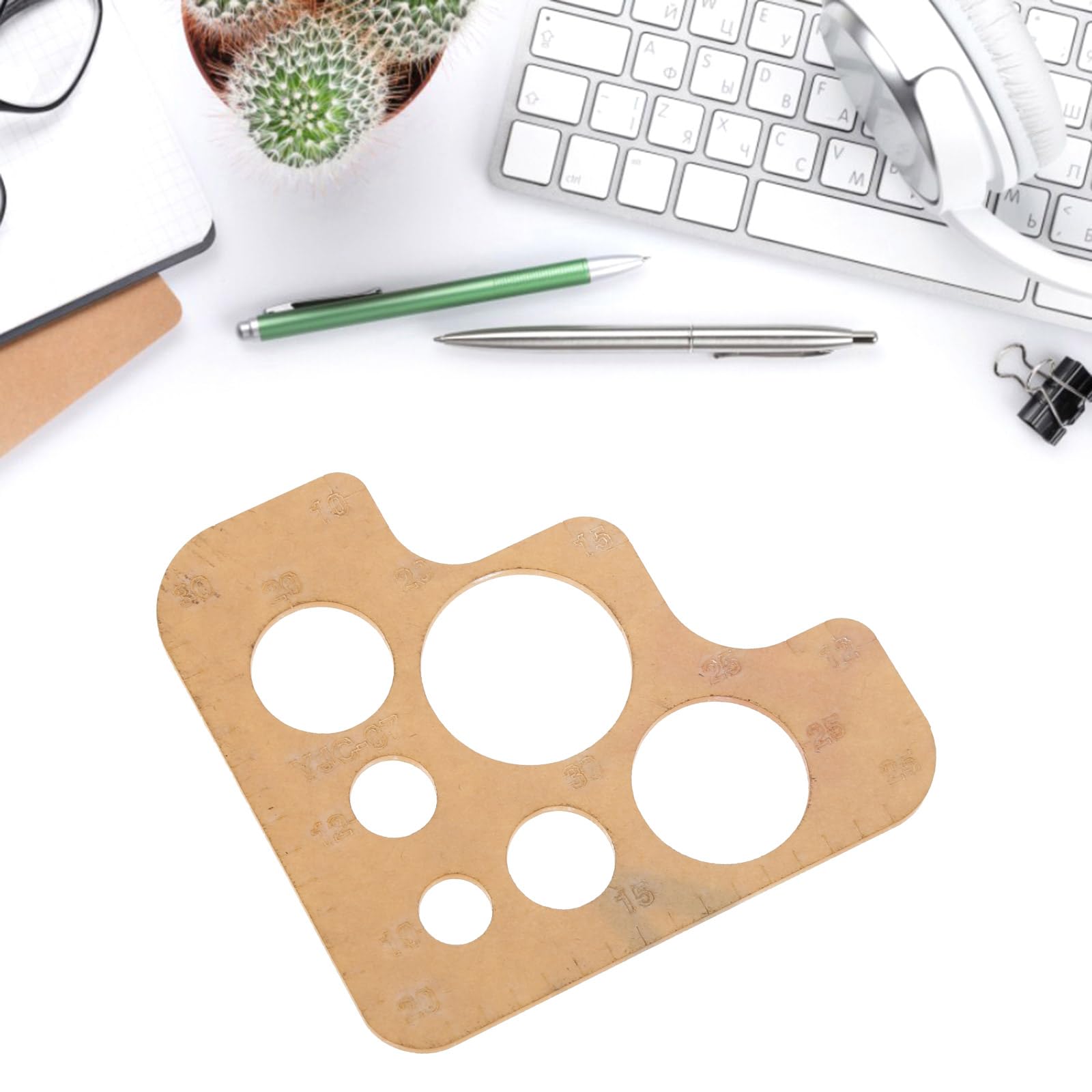 QERPON Clear Acrylic Template for Leather Pattern Drawing Ruler Regular Circular Rounded Corner Template