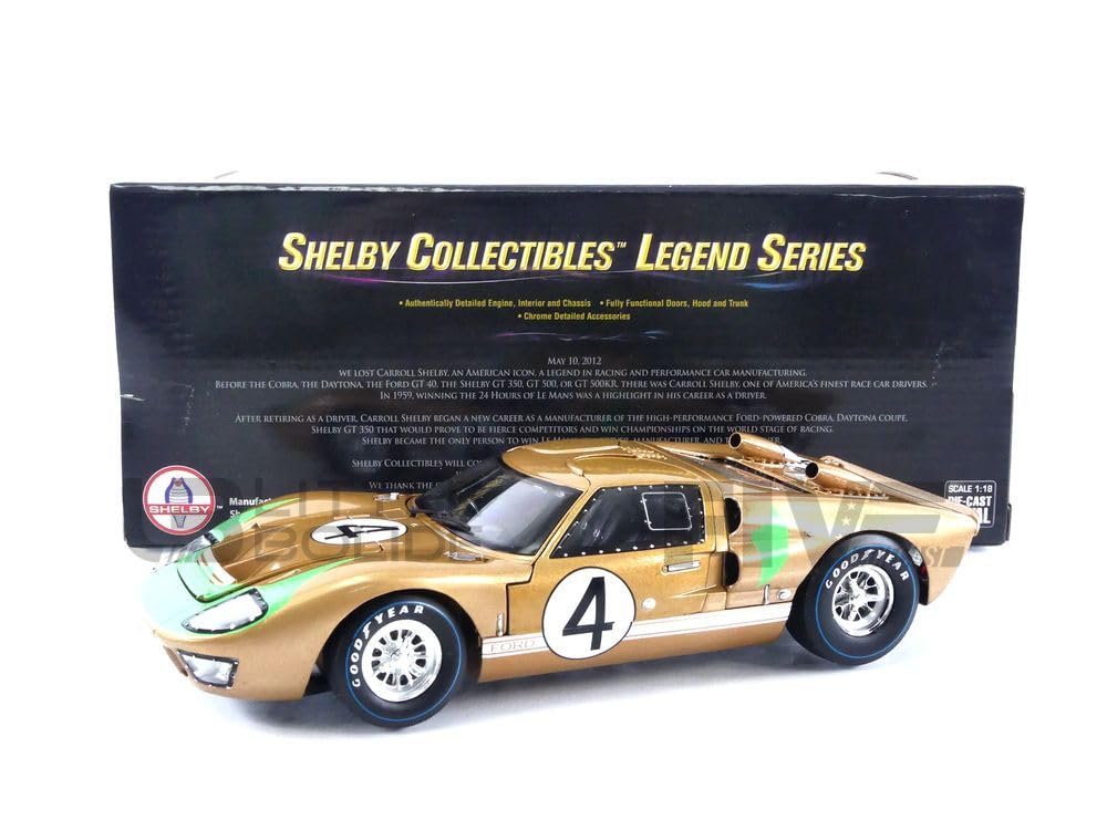 Shelby Collectibles 1/18 Scale 1966 Ford GT-40 MK II Gold And Green #4