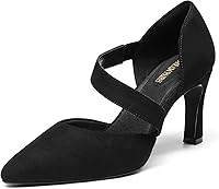 DREAMPAIRS Charmane Women's 3-Inch Pointed Toe D'Orsay Pumps - Comfortable High Heels for Work, Wedding, Office, Dancing