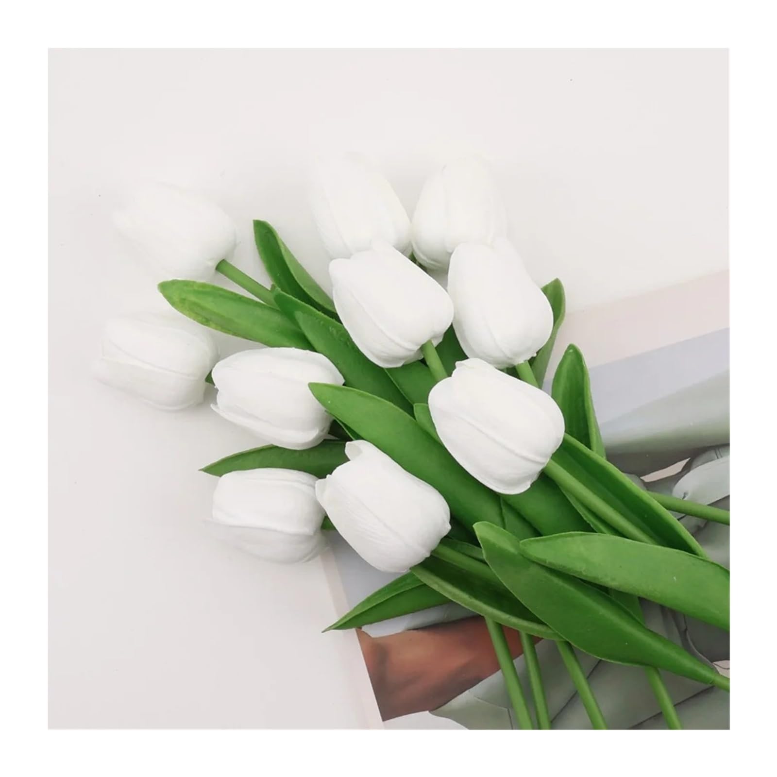 XIANGMLING 6Pcs Artificial Tulip Flower Garland, Wedding Garden Arch Bouquet for Home Vase Decor(Color1)