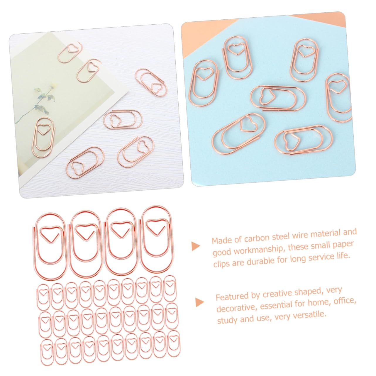ARTIBETTER 5 Set Graffette Metalliche Clip Carta Creative Per Ufficio Scuola E Decorazioni Scrapbooking 200 Pezzi * 5