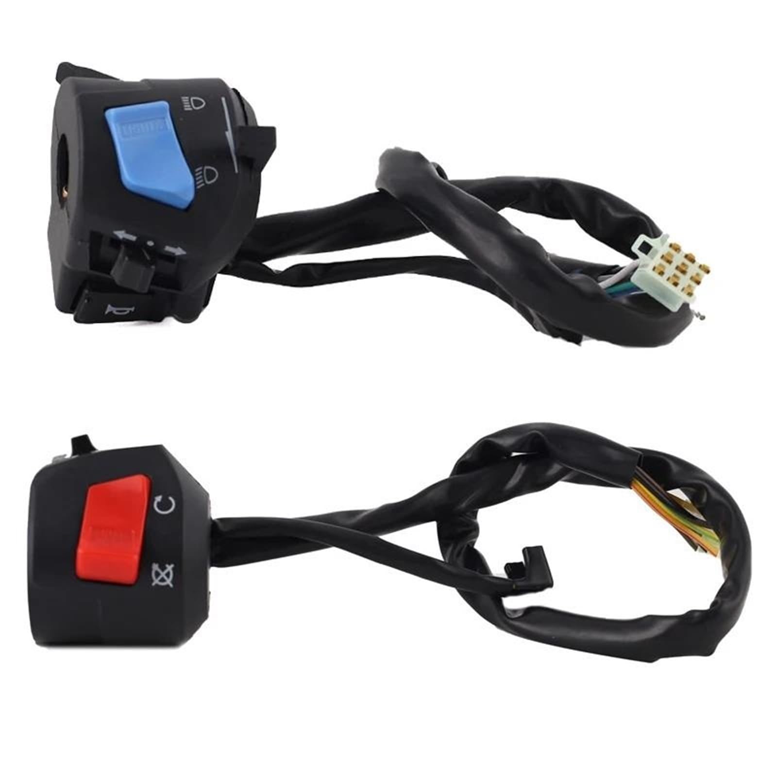 Commandes de guidon de moto robustes avec boîtier étanche pour phare et starter - 6