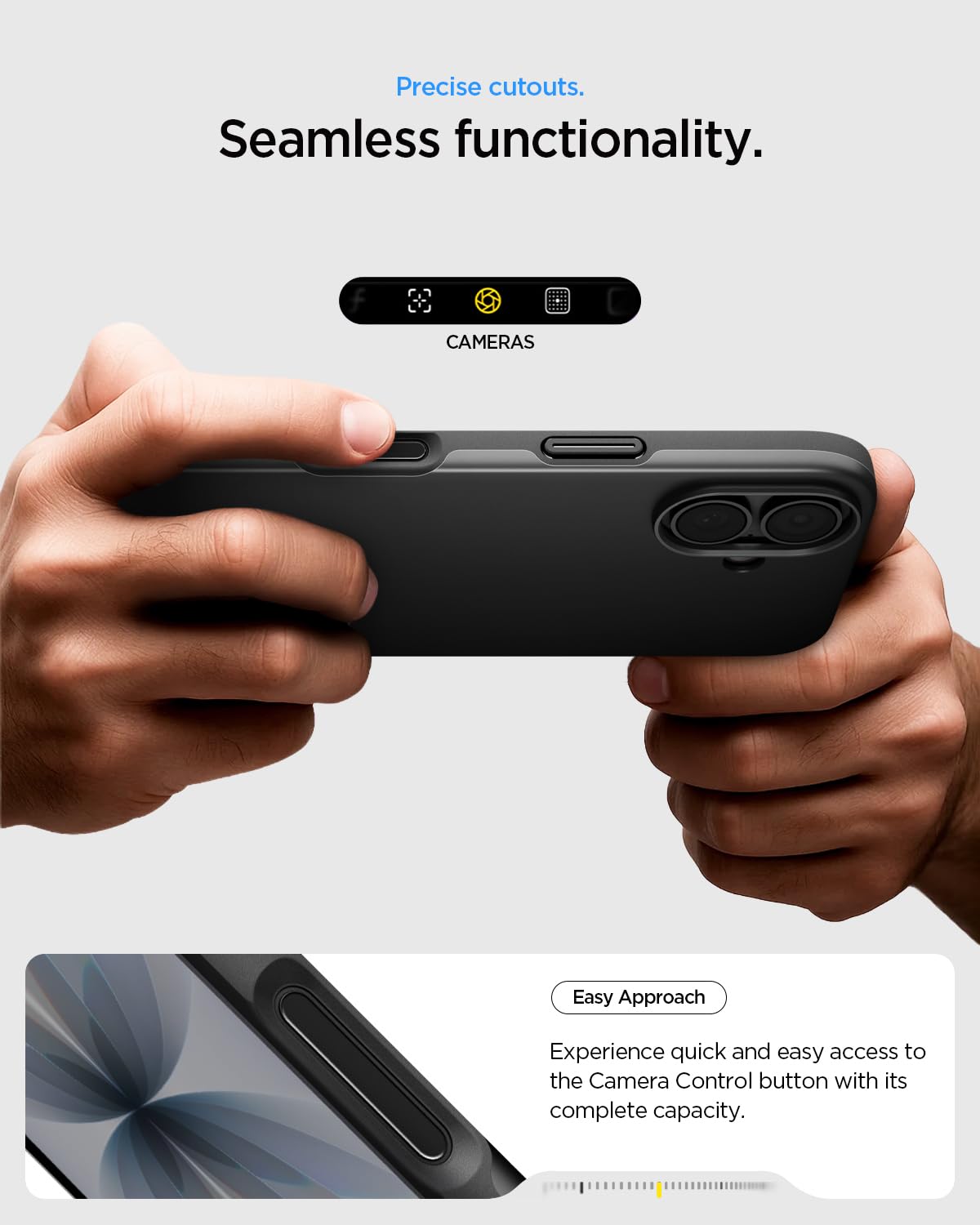 Spigen Thin Fit MagFit Back Cover Case Compatible with iPhone 17 (TPU + Poly Carbonate | Black) — Amazon image 6