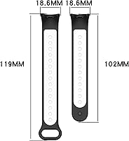 Vista 6 de MOTONG Correa de repuesto compatible con Xiaomi Mi Band 8, correa de silicona de repuesto compatible con Xiaomi Mi Band 8, pines de silicona