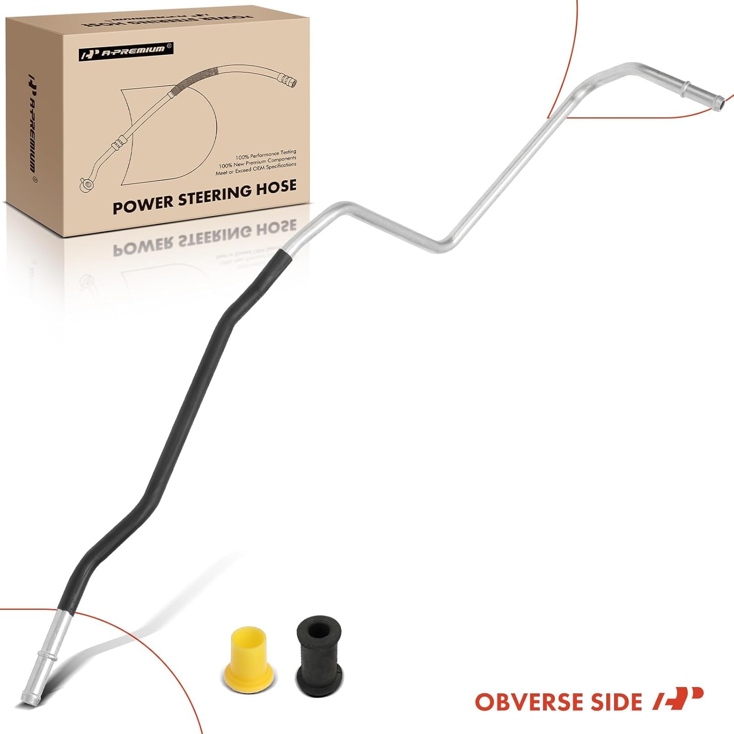 A-Premium Power Steering Return Hose Line Assembly Compatible with Honda Odyssey 2005 2006 2007 2008 2009 2010, Intermediate Pipe