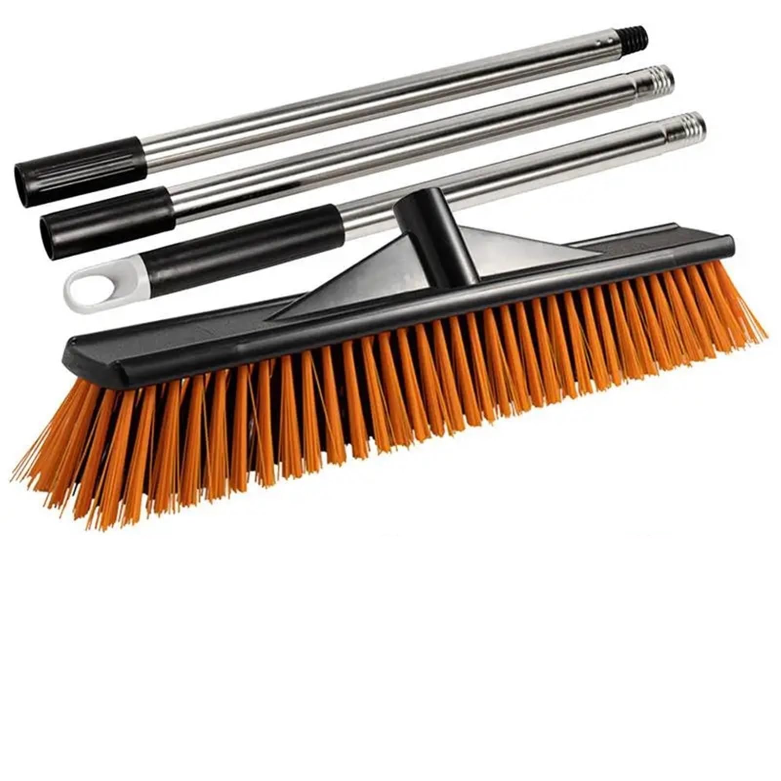outdoor broom Hard Bristle Broom Stiff Scrubber Portable Outdoor Sweeping Brush for Floors Shower Cleaning Floor Scrub(50cm)