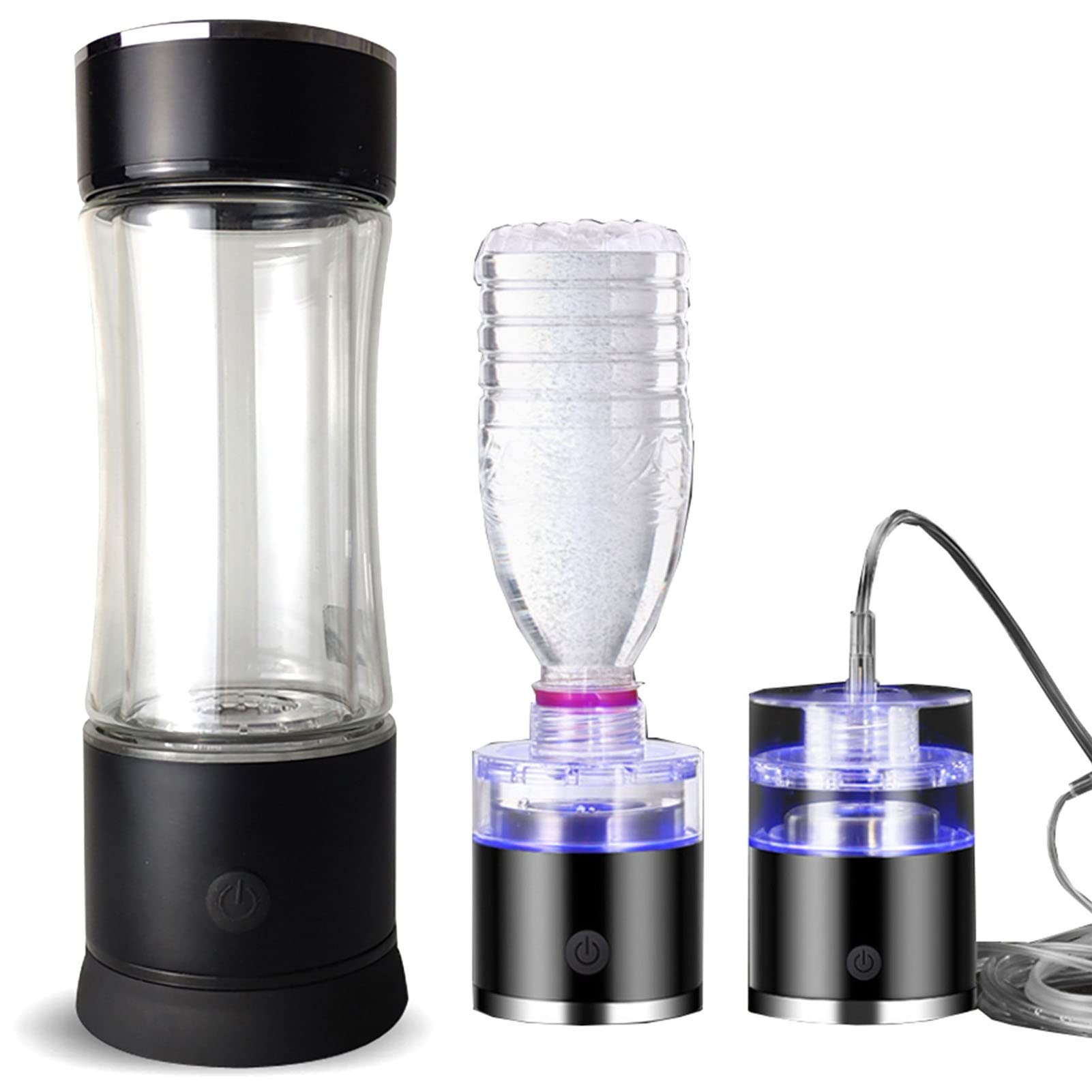 Générateur d'eau, Bouteille d'eau alcaline hydrogène Générateur d'eau ionisée hydrogène avec Technologie SPE et PEM 3 Minutes pour Produire Une teneur hydrogène 1200 1600 PPB avec inhalateur et ada