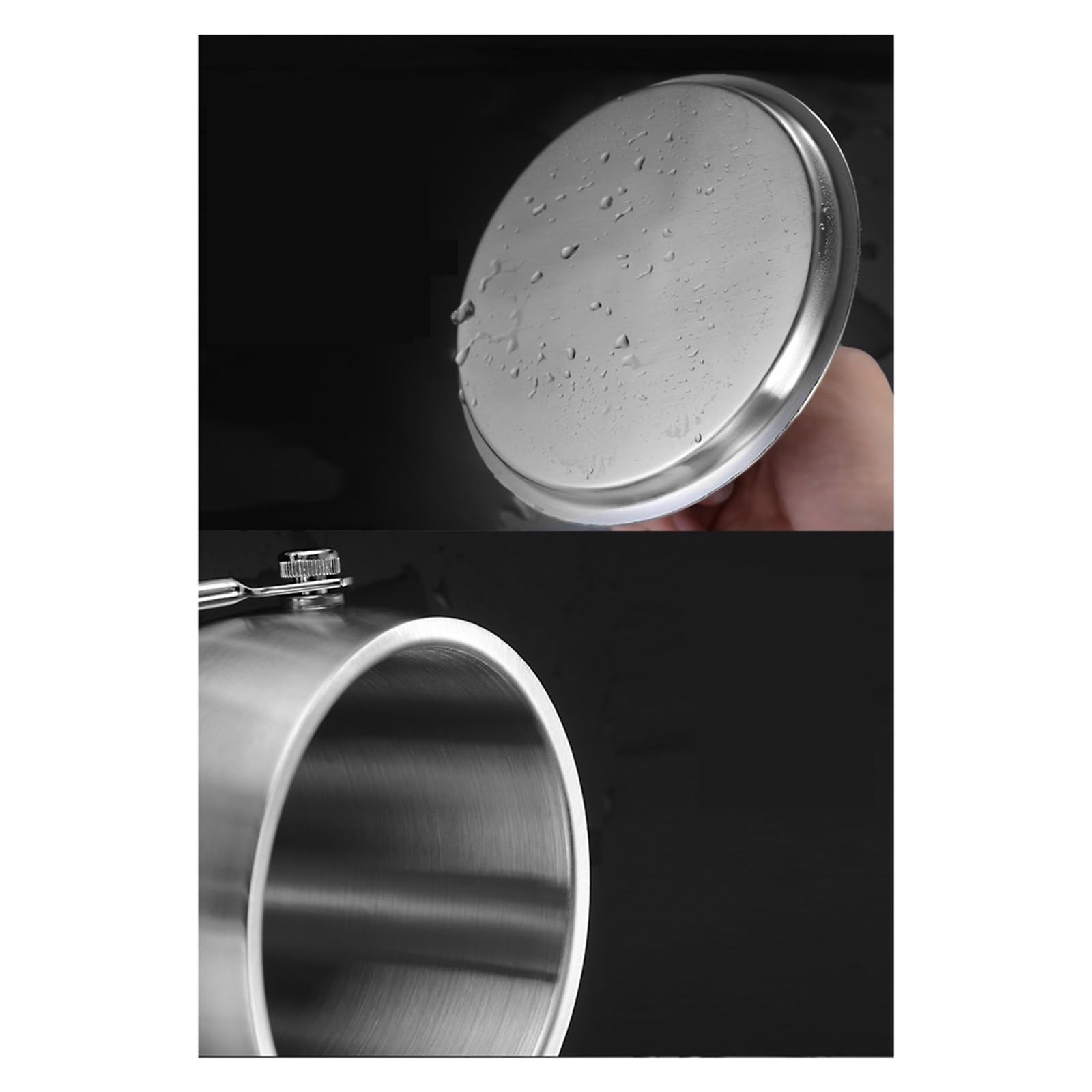 Secchiello per Il Ghiaccio Secchiello for Il Ghiaccio a Forma di Doppio Anello for Uso Interno(Silver,Piccolo)