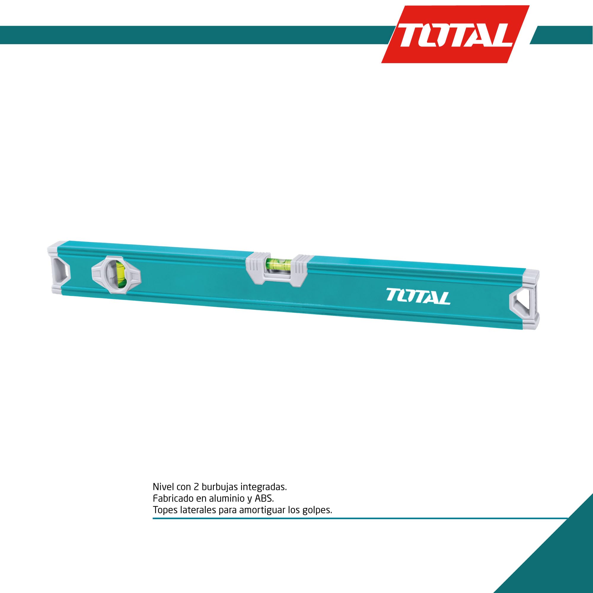 TOTAL - Aluminium Bubble Level, Blue, 1000 mm - Image 4