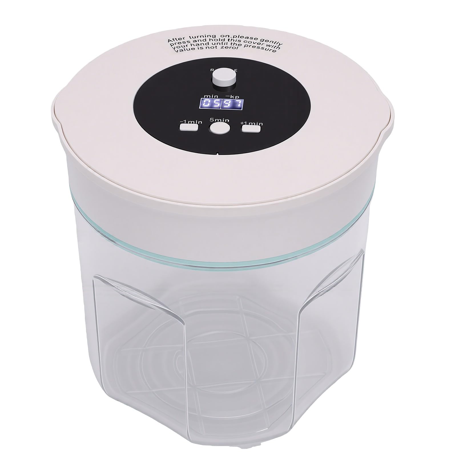 FTVOGUE Removedor de Burbujas de Resina Cámara de Vacío 3L con Presión y Temporizador | Capacidad de 3 litros, vacío de -95 kPa con retención de presión, temporizador ajustable de 3 a 20 minutos, botón de