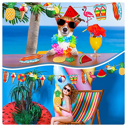 Chunful-Summer-Tree-Ornaments-Wood-Hanging-Decoration-Beach-Wooden-Slices-Christmas-Winter-Tree-Ornaments-with-String-for-Luau-Hawaiian-Party-SuppliesCute-Style-30-Pieces Chunful Summer Tree Ornaments Wood Hanging Decoration Beach Wooden Slices Christmas Winter Tree Ornaments with String for Luau Hawaiian Party SuppliesCute Style 30 Pieces