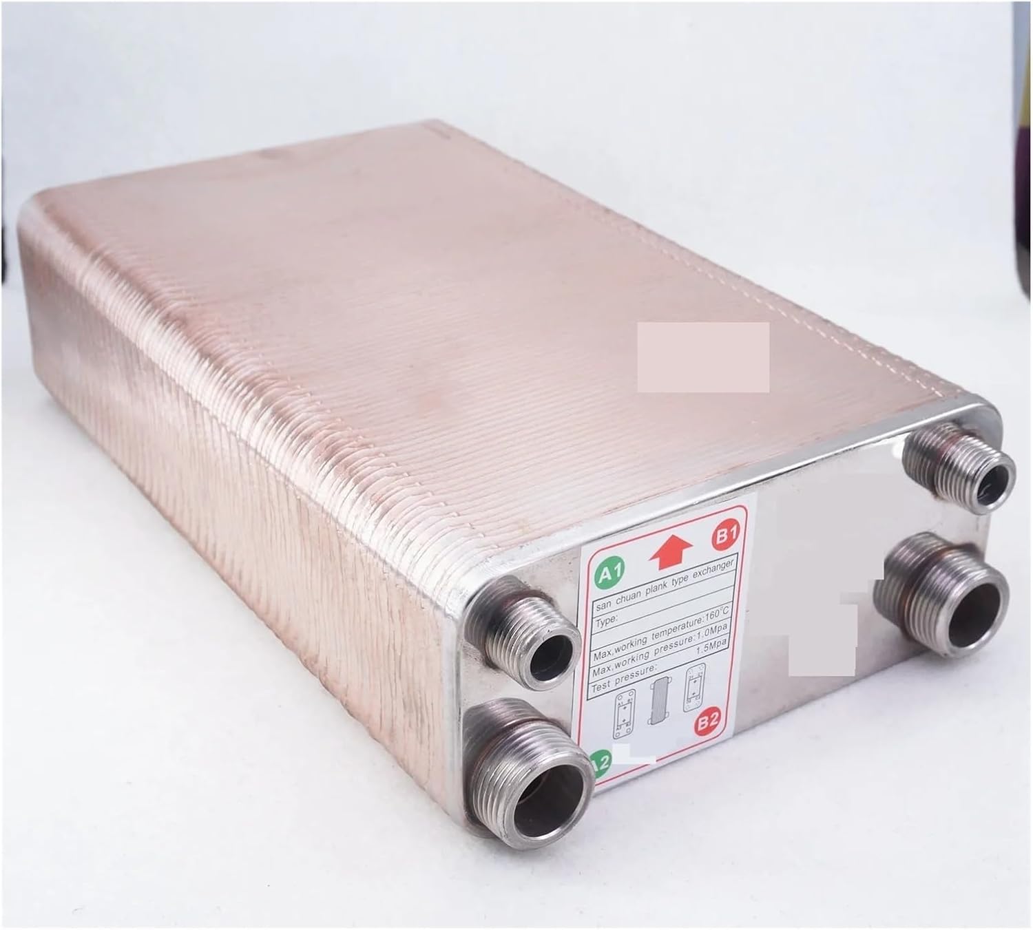 80 Plates Heat Exchanger Beer Wort Chiller Cooler SUS 304 Stainless Steel for Homebrew Cooling