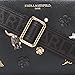 KARL LAGERFELD Women's Maybelle Pin Crossbody, Solid Black Multi, One Size