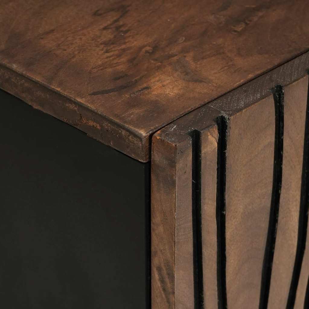 Mobile basso per TV, montaggio a parete, in noce, 105 x 33 x 46 cm