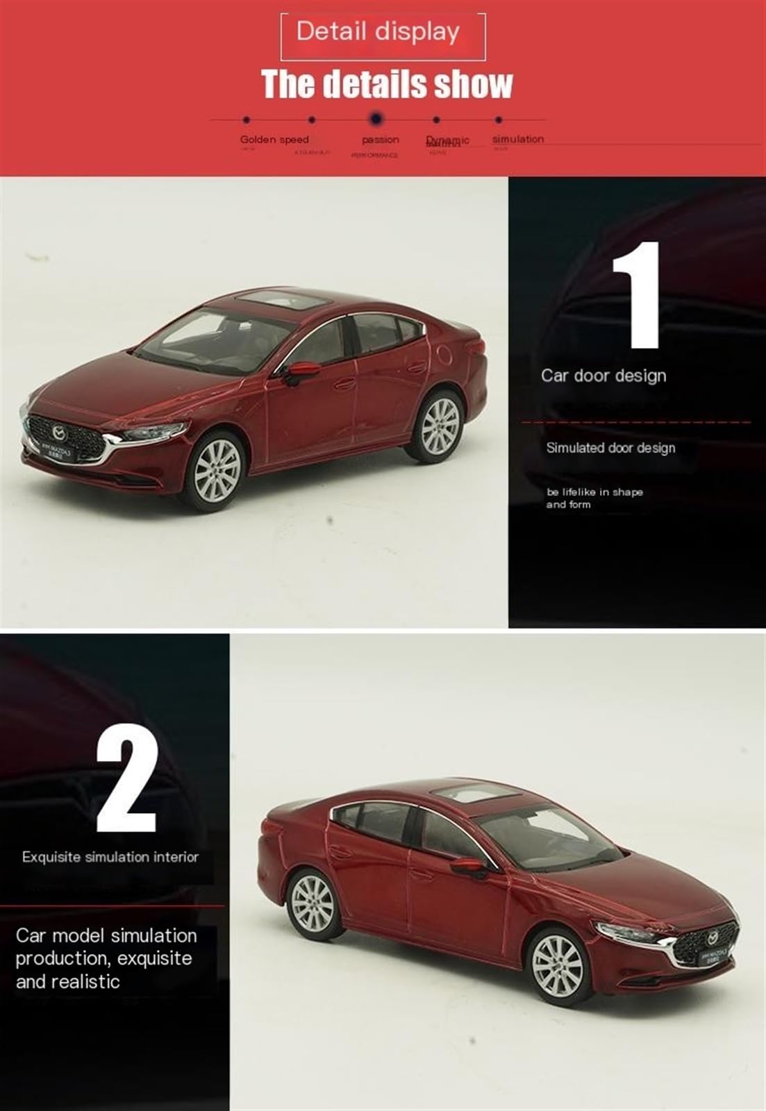 Amazon.co.jp: ミニカー スケールモデルカー 1/43 に適合 マツダ 3