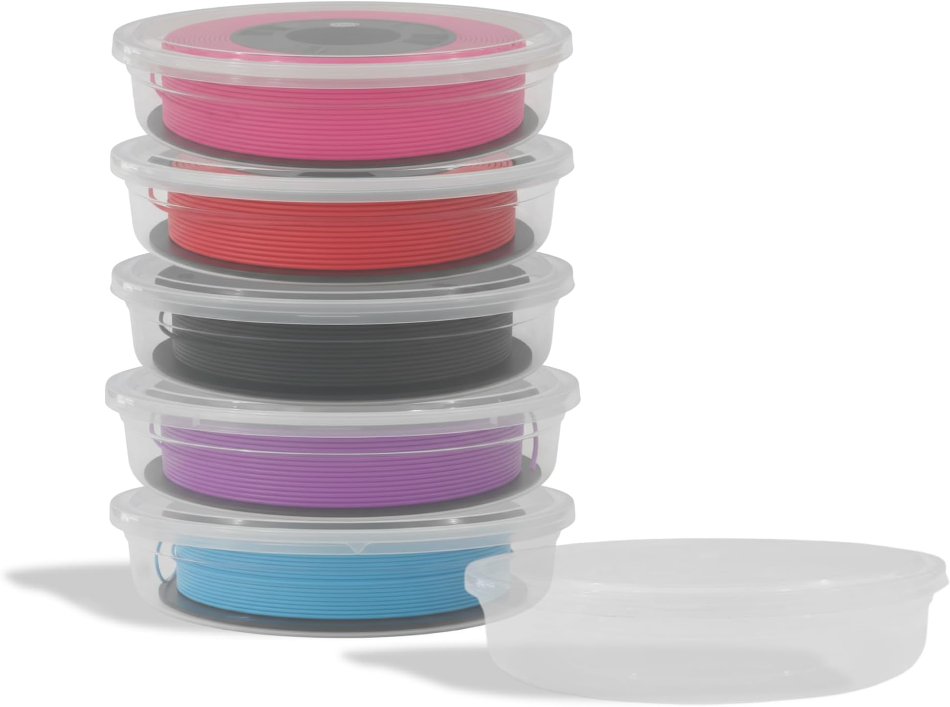 Filament Storage Box - 4 Pack Container with Airtight Lid for 3D Printing Filaments Sealing and Protection, Portable Filament Storage with Desiccant & Label, Dustproof and Waterproof (1.5L Litre)