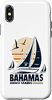 Vista 5 de Abaco Sloop Sailing Bahamas Regatta Sailboat Bahamian Flag Case for iPhone 16